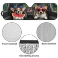 thumbnail image 6 of KUIFORTI Car Windshield Sun Shade Compatible with Wrangler JK JKU TJ, Funny Corgi Windshield Sunshades Blocks UV Rays and Keep Interior Cool, 6 of 6