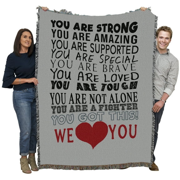Pure Country Weavers You are Strong You Got This Blanket - Tapestry Throw Woven from Cotton - Made in The USA (72x54)