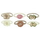 thumbnail image 1 of 6pcs / set Diadema para recién nacidos para niños Diadema de nailon suave y delgada Diadema de gasa de satén para niña de flores (beige y caqui), 1 of 4