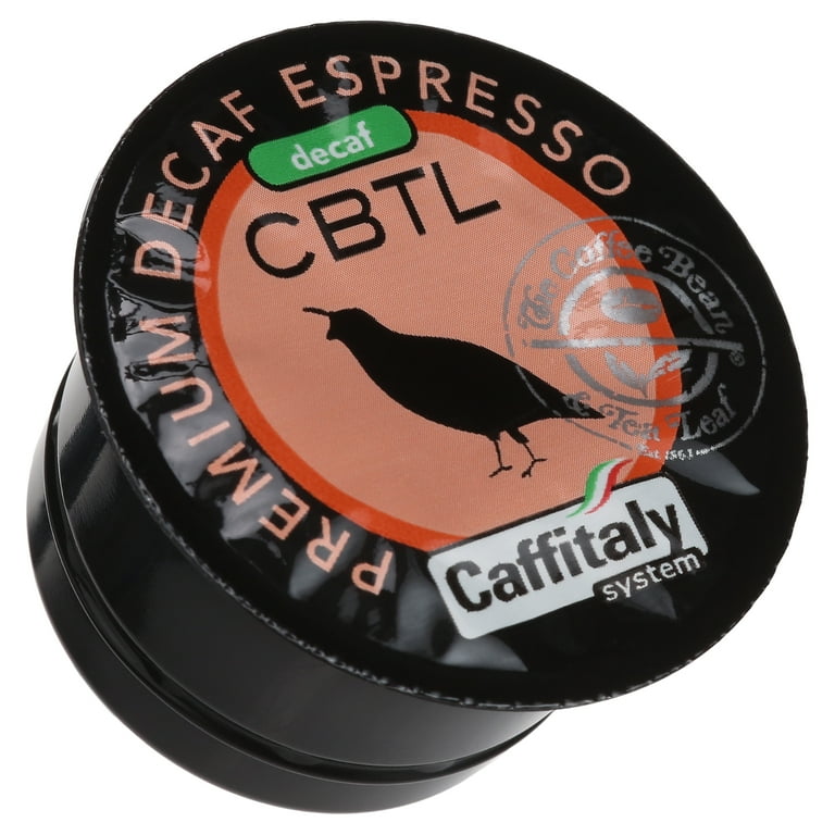 The Coffee Bean Tea Leaf Premium Espresso Dark Roast Single Serve Decaffeinated Coffee for CBTL Single Serve Systems 1 Box of 10 Capsules Walmart
