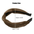 thumbnail image 2 of Unique Bargains Knotted Headbands Hairband for Women 1.2 Inch Wide 1 Pcs Coffee Color, 2 of 7