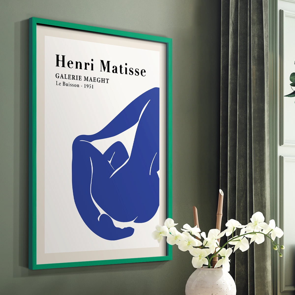 Matisse CXVIII Framed Print in Green Solid Wood 8 x 10 Framed Print