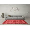 thumbnail image 3 of Ahgly Company Machine Washable Indoor Rectangle Abstract Red Modern Area Rugs, 4' x 6', 3 of 4