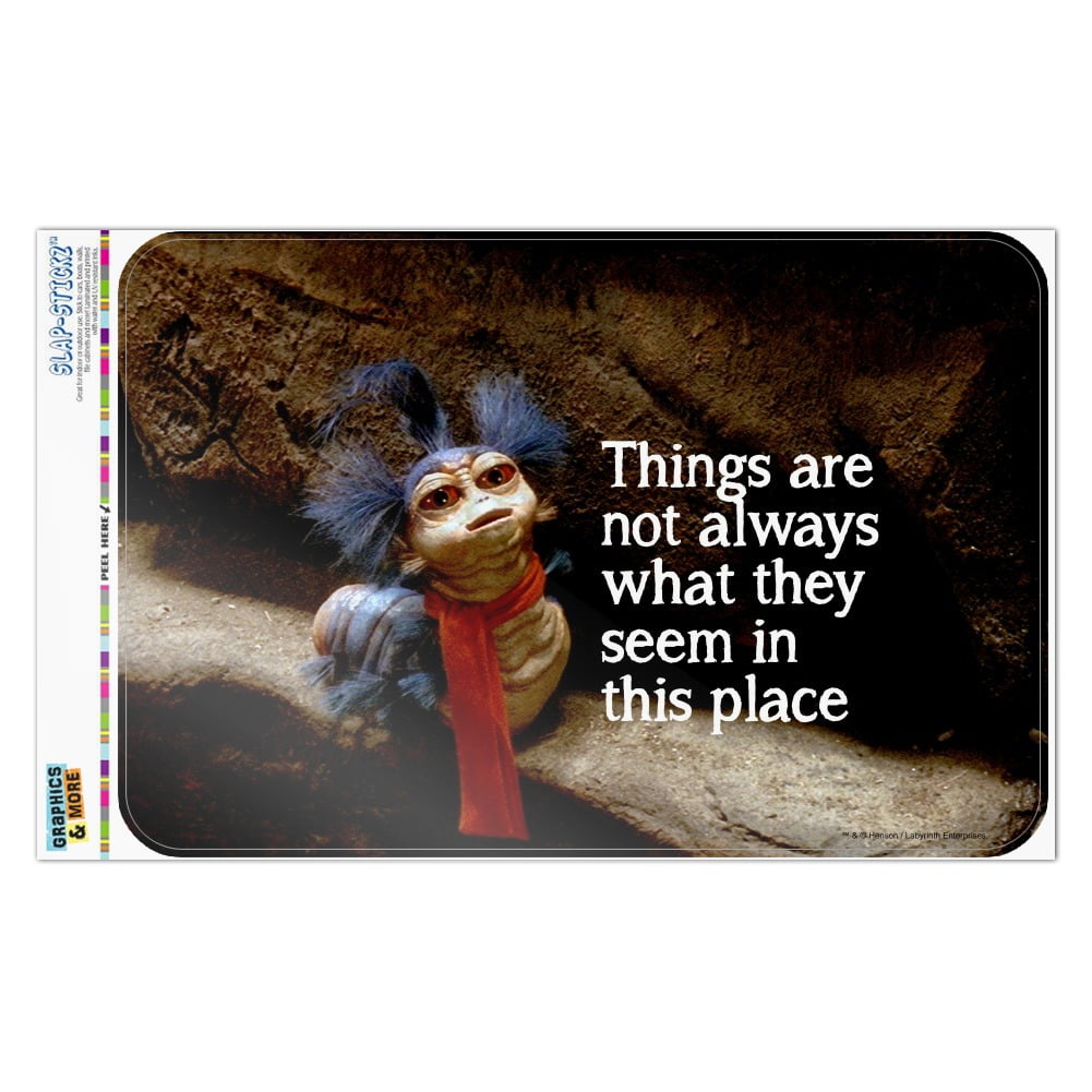 GRAPHICS & MORE Labyrinth The Worm Quote Thing are Not Always What They Seem in This Place Wood Christmas Tree Holiday Ornament