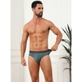 thumbnail image 2 of DARING DIVA Men's Solid Elastic Waist Smooth Soft Breathable Sports Underwear 34 Gray, 2 of 6