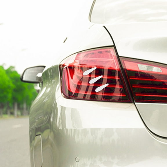 Worgeous 6 Pcs Anti-scratch Spoiler Strip Guards Car Sticker Accessories Exterior Decoration White