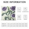 thumbnail image 6 of CMMY Throw Pillow Covers Pack of 2 Purple Tulip Flower Pillowcases Spring Pillow Covers for Couch Canvas Cushion Cover Square Farmhouse Floral Decor Pillow Case, 6 of 6