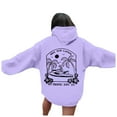 thumbnail image 1 of Sweat à Capuche Imprimé Lettre pour Femmes Manches Longues avec Poches, 1 of 5