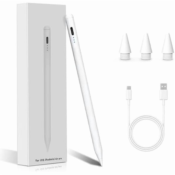 LinQingQ Stylus for Apple iPad Pencil 6th/7th/8th/9th/10th, iPad Air 3th/4th/5th, iPad Mini 5th/6th, iPad Pro 11/12.9 inch, Pen with Palm Rejection & Tilt Sensitivity, Magnetic and USB-C Charging