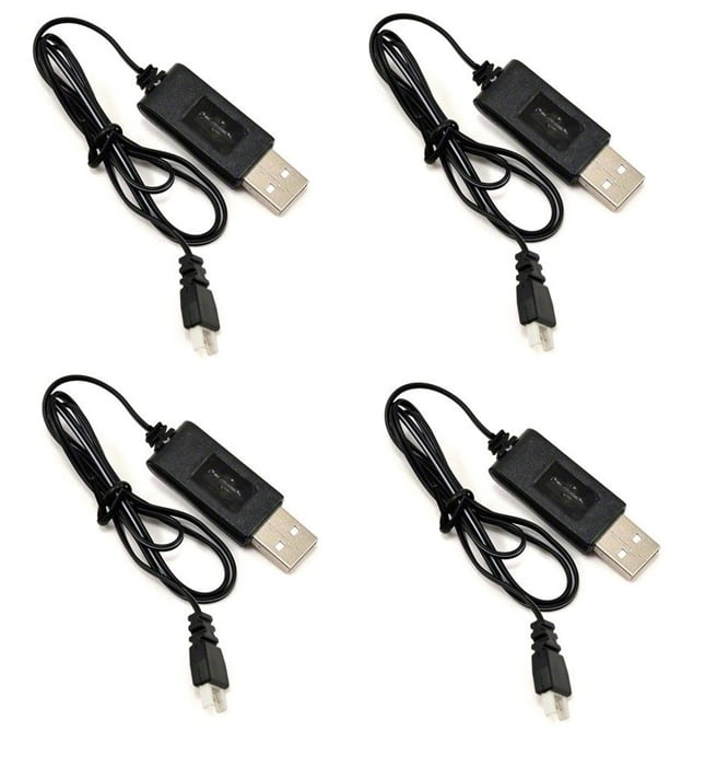Hubsan X4 H107L H107-06 3.7V USB Battery Charger any mAh Auto Shut 6 Pack
