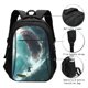 thumbnail image 3 of Fotbe Surfing Shark Mochila con Estampado y Puerto USB para Hombre y Mujer, Mochila Antirrobo, Mochila de Viaje, Mochila Escolar, Mochila Universitaria, 3 of 7