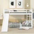 thumbnail image 2 of Full over Full Bunk Bed with Slide and Ladder, White, 2 of 9