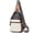 Black & White W/Brown Trim, variant on 7L Sling Bag for Women, Faux Leather Crossbody Fanny Pack - Lightweight Chest Bag for Travel, Hiking & Shopping,Red Bag
