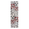 thumbnail image 2 of World Rug Gallery Modern Floral Design Red 2' x 7' Runner Rug, 2 of 5
