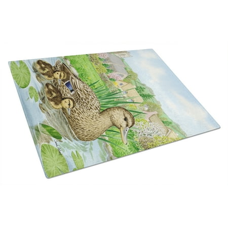 

Caroline s Treasures Mallard Duck Glass Cutting Board Large
