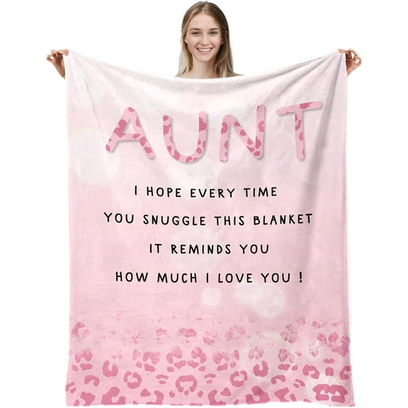 LHSHID Aunt Gifts Throw Blanket Gifts for Aunt Aunt Gifts from Niece Nephew Auntie Gift Ideas Birthday Gifts for Aunt from Niece for My Aunt Blanket Best Aunt Ever Gifts 30x40in
