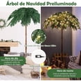 thumbnail image 4 of Palmera artificial Costway de Navidad Pre-Iluminada 180 cm con 250 luces LED, 4 of 7