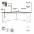 thumbnail image 6 of Kush Key West Engineered Wood L-Shaped Desk and Chair Set in White/Gray, 6 of 7