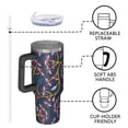 thumbnail image 4 of Modern 40oz Tumbler– Stainless Steel Insulated Tumbler with Handle and Straw, Large Capacity Travel Cup for Hot & Cold Drinks, 4 of 7