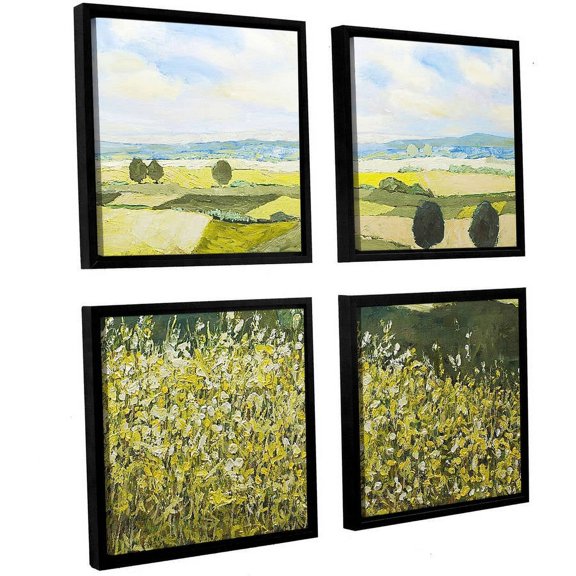 ArtWall Allan Friedlander "Top Of The Hill" 4-Piece Floater-framed Canvas Square Set