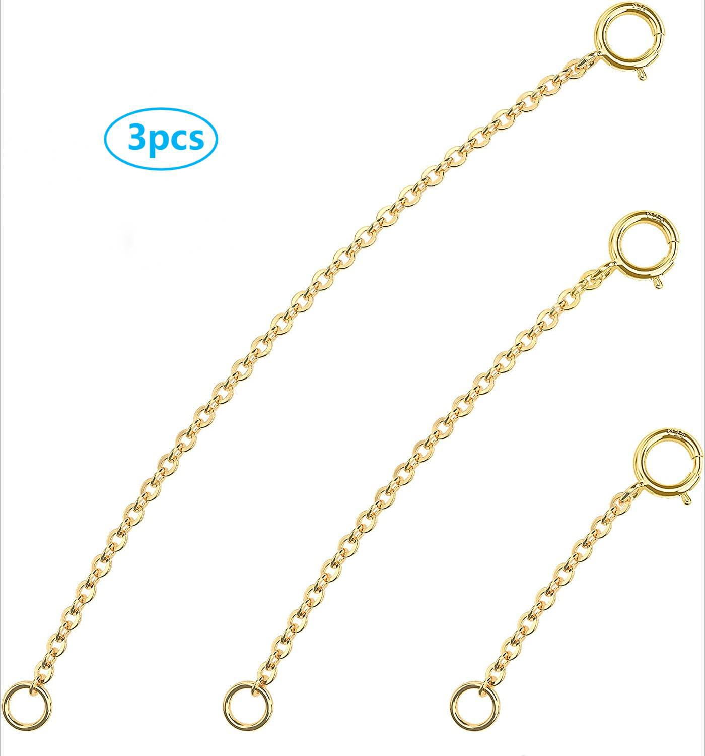 Gold Necklace Extenders 14k Gold Plated Extender Chain 925