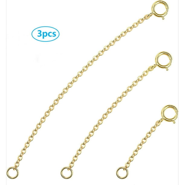 Gold Necklace Extenders 14k Gold Plated Extender Chain 925 Sterling