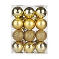 thumbnail image 4 of 24Pcs Christmas Balls Christmas Tree Baubles for Festive Wedding Anniversary Golden, 4 of 8