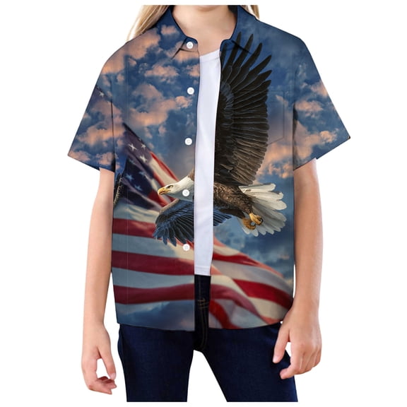 Karoyedx Kids American Flag Shirt Kids American Flag Shirt USA 4th of July Outfit for Girls Retro Patriotic Clothes Pink Size,9-10 Years