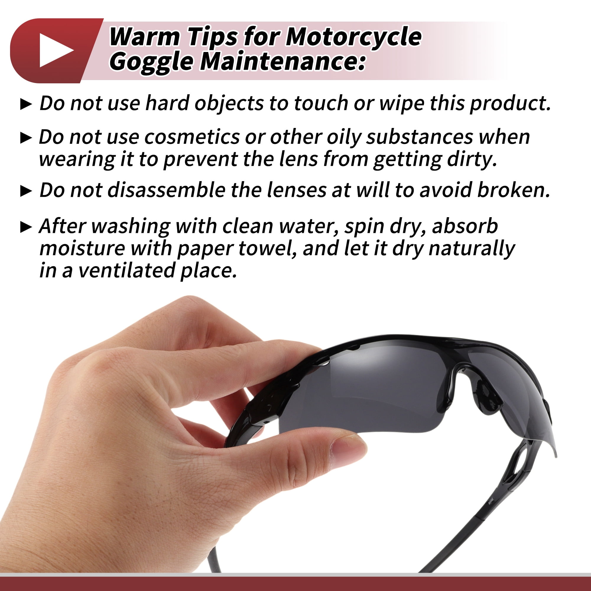 Unique Bargains 1 Set Motorcycle Riding Goggles PC Tri-acetel Cellulose PC Outdoor Sports Sunglasses for Motocross Dirt Bike ATV Dark Gray Lens Bright Black Frame
