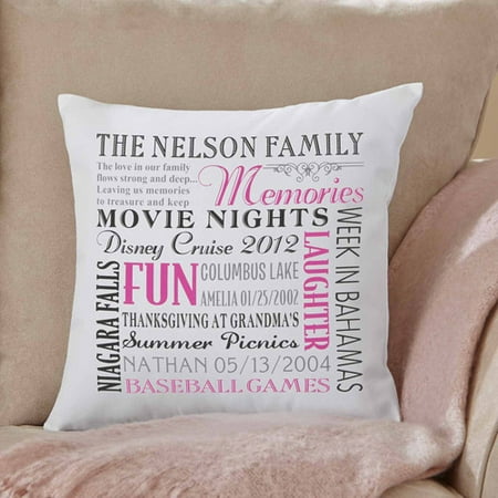 Personalized &quot;Remember When&quot; Family Pillow