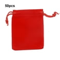 thumbnail image 3 of Bewildely Bolsa de 50 Uds., bolsas de joyería blandas portátiles, embalaje Simple, bolsas de almacenamiento de entrada restringida, regalo de fiesta de Almacenamiento y organización del hogar Rojo Bewildely HA075519-02, 3 of 6