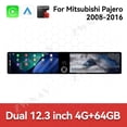 thumbnail image 2 of ZWNAV Dual 12.3 inch Screen Car Radio For Mitsubishi Pajero 2008-2016 Android GPS Navigation Multimedia Video Player Stereo Receiver Head Unit, 2 of 14