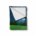 thumbnail image 2 of Sports Soft Flannel Fleece Throw Blanket, Cartoonish Scene of Stadium with Heavy Spots and Fild Match Game Baseball Themed, Cozy Plush for Indoor and Outdoor Use, 60" x 80", Multicolor, by Ambesonne, 2 of 6