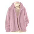 thumbnail image 4 of Womens Sherpa Fleece Jacket Winter Warm Soft Jacket Soft, Cozy, Long Sleeve, Pockets, Winter Wear, Casual (RD2 M), 4 of 5