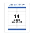 thumbnail image 2 of Waterproof Address Labels With Trueblock And Sure Feed, Laser Printers, 1.33 X 4, White, 14/sheet, 50 Sheets/pack, 2 of 4