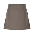 thumbnail image 4 of BLTIBY Womens Skirts High Waisted Solid Color A-line Pleated Mini Skater Skirt Fashion Versatile Casual Skorts with Safety Pants Coffee XL, 4 of 6