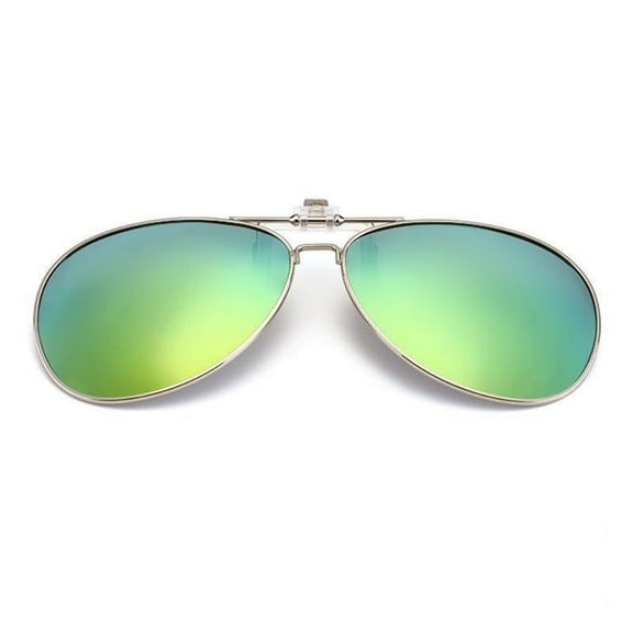 TOP-MAX Polarized Sunglasses Clip with Frame, Polarized Lenses, UV400 Protection, for Men and Women (1pcs, Yellow Green)