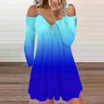 thumbnail image 2 of Vestido de manga larga con estampado de tirantes con cremallera y cuello en V para mujer Pompotops  hdfakjf7054, 2 of 5