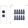 thumbnail image 3 of Fofosbeauty 24pcs Press on False Nails Tips, Coffin Fake Acrylic Nails Cateye, Prussia Blue Black, 3 of 7