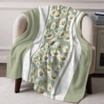 thumbnail image 3 of Throw Blanket for Couch Sage Green Daisy Soft Fleece Flannel Blankets Cozy Lightweight Blanket for Home Sofa Living Room Watercolor Flowers Bed Throws 60" x 80", 3 of 9