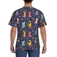 thumbnail image 3 of Bixox Men's Cartoon Dinosaur Printed Short Sleeve Skinny Athletic T-Shirt, 3 of 6