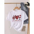 thumbnail image 3 of Camiseta estampada de manga corta para mujer, ropa de Navidad, moda de Año Nuevo, camiseta estampada, 3 of 5