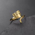 thumbnail image 3 of Cute Smile Cat Animal Open Statement Ring Stainless Stee Adjustable Expandable Wrap Kitty Knuckle Band Chic Rings Stacking Comfort Fit Finger Band Fashion Aesthetic Jewelry for Daughter Niece, 3 of 6