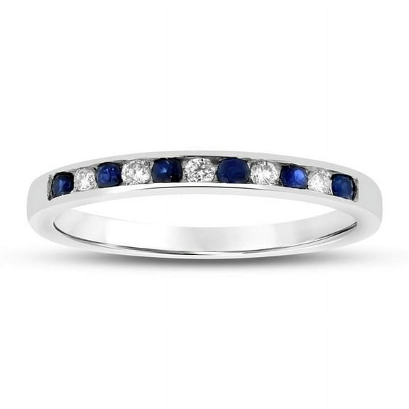 Louis Creations RL2885SD-9 0.27 CTW Diamond & Sapphire Band, 14K Gold - Size 9