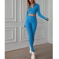 thumbnail image 4 of Conjunto De Ropa Deportiva De Yoga, Conjunto De Entrenamiento De Moda Para Mujer Cremallera De Cintura Alta De Manga Larga Para Atletas Para Gimnasio ANGGREK No, 4 of 6