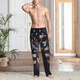 thumbnail image 2 of Sigee Vintage American Deer print Men's Pajama Pants Lounge Sleep Bottoms with Elastic Waistband and Pockets-Medium, 2 of 6