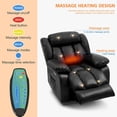 thumbnail image 4 of BALICHUN Lay Flat Sleeping Dual OKIN Motor Lift Chair Recliners for Elderly with Heat and Massage Up to 350 LBS,Genuine Leather,USB Ports (Black), 4 of 10
