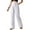 White, variant on Lmnyox High Waist Cotton Linen Trousers for Women Wide Leg Button Palazzo Pants with Pocket Flowy Lounge Pants