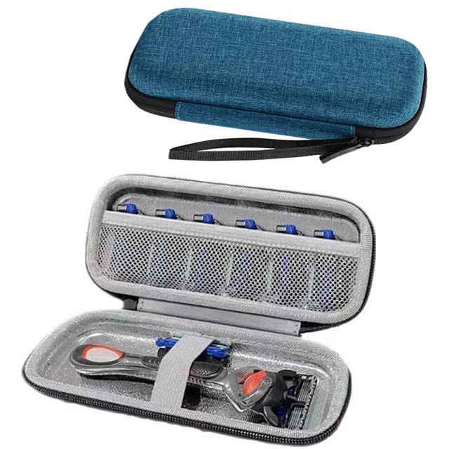 Estuche de viaje para rasuradora naisc, impermeable, EVA, azul