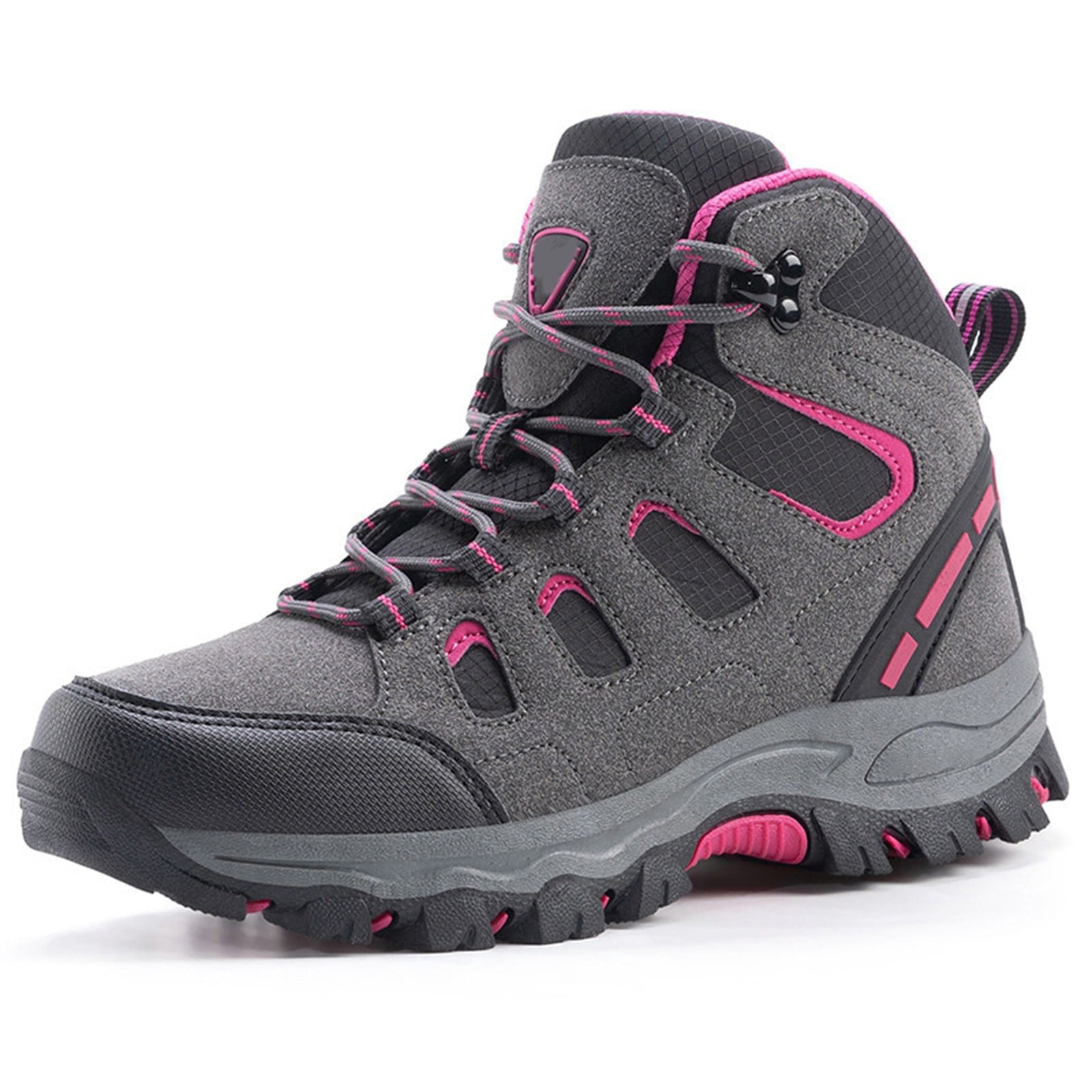 Win s Way Men's High Top Hiking Sneakers, Lightweight Ankle Support Trekking Shoes for Adventure